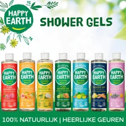 Happy Earth 100% Natuurlijke Douchegel Lemon Sandalwood 300 ml