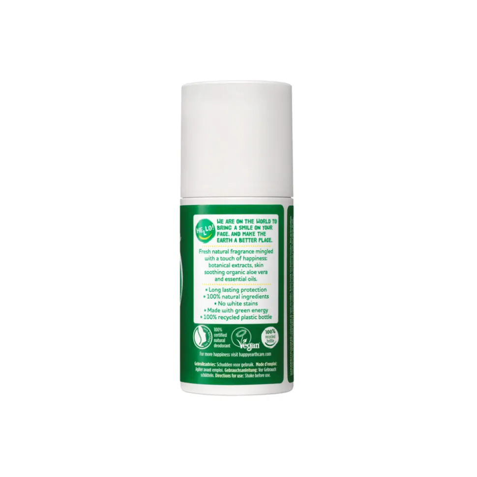 Happy Earth Deodorant Roll-On Bergamot Cedarwood 100% Natuurlijk 75 ml