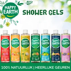 Happy Earth Douchegel Bergamot Cedarwood 100% Natuurlijk 300 ml