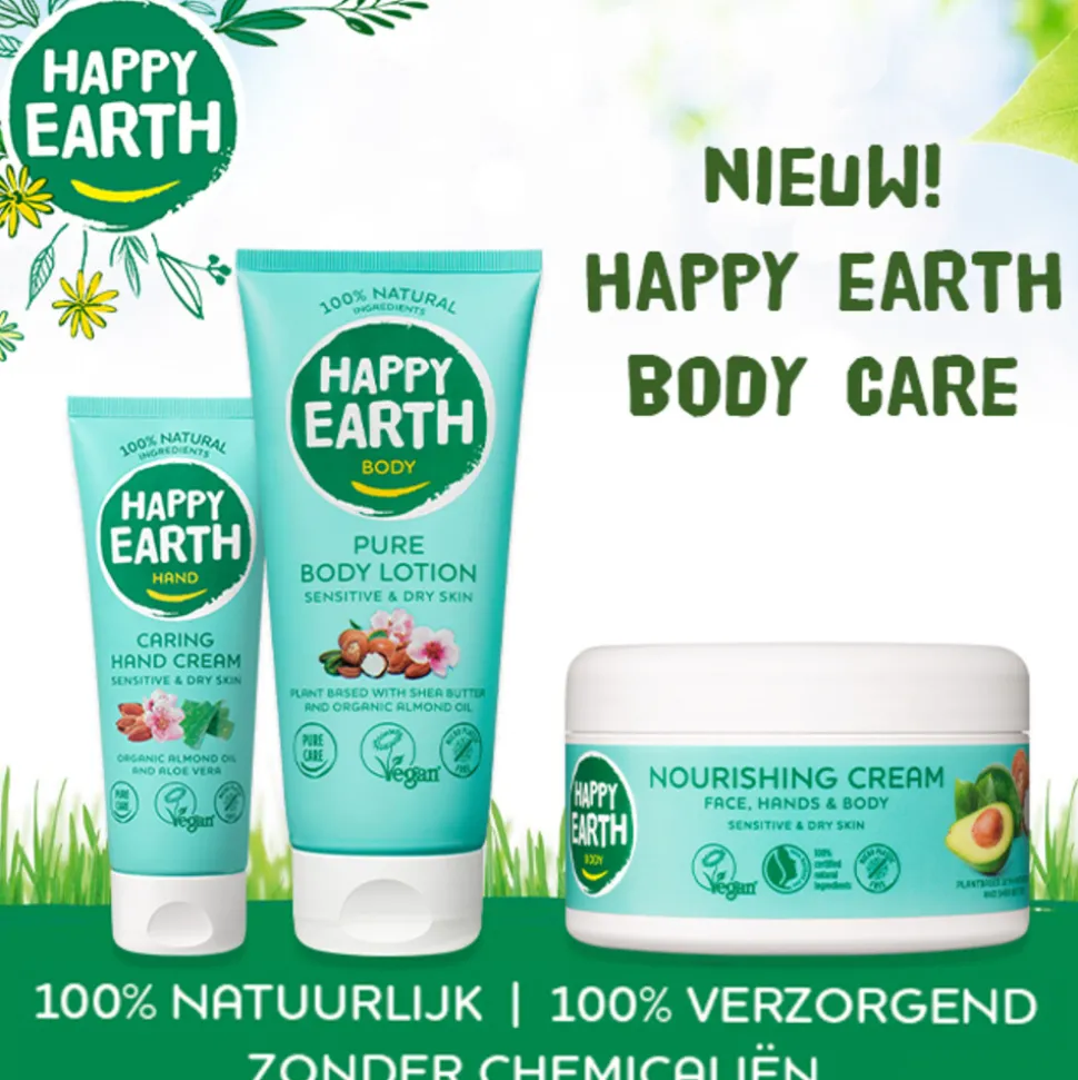 Happy Earth Zachte Bodylotion 100% Natuurlijk 200 ml