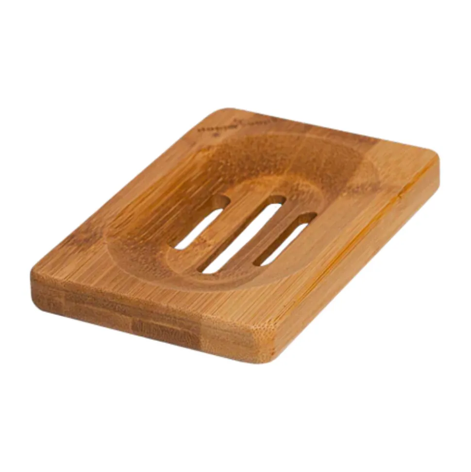HappySoaps Zeep Houder van Bamboe van Bamboe voor Twee Zeep Bars 40 gr