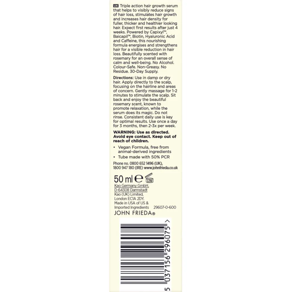 John Frieda PROfiller+ Thickening Hair Density Scalp Serum 50 ml