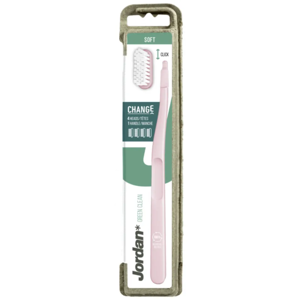 Jordan Tandenborstel Green Clean Change Soft 4-pack 1 set