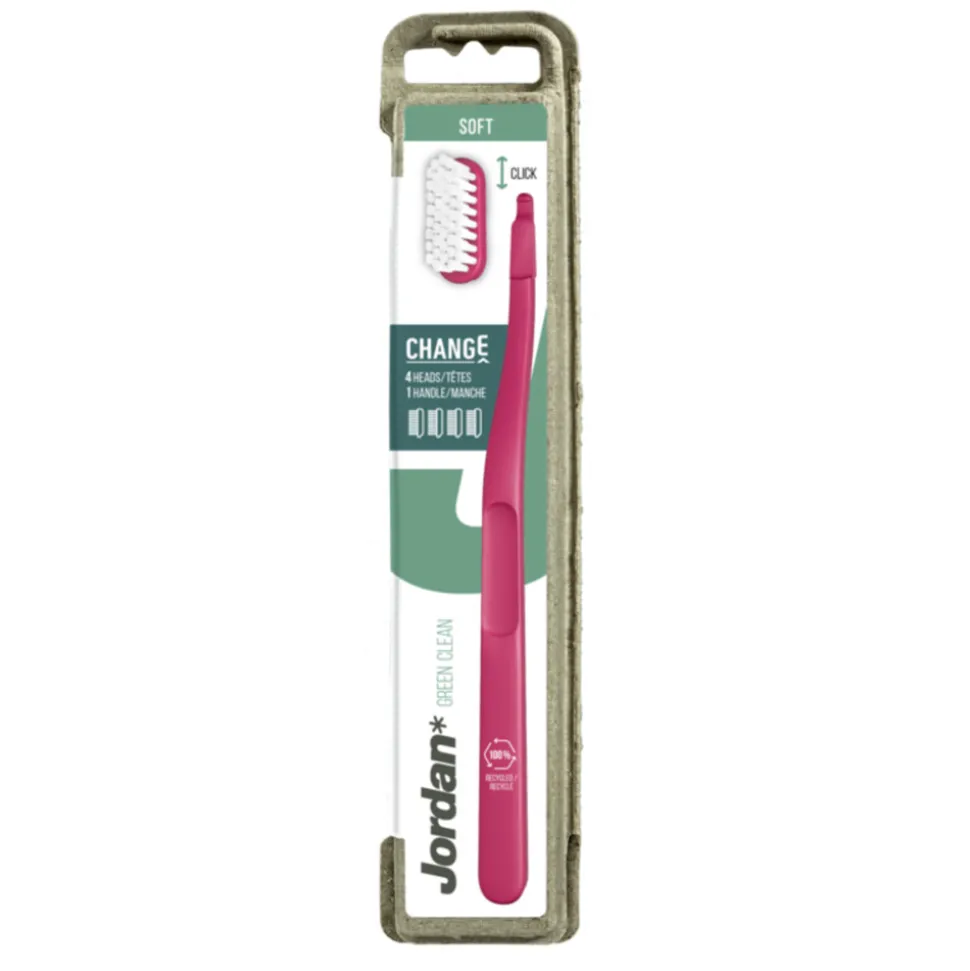 Jordan Tandenborstel Green Clean Change Soft 4-pack 1 set