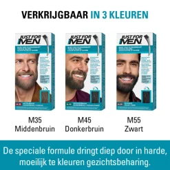 Just for Men Snor en Baard Zwart M55 1 set