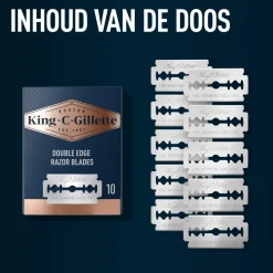King C. Gillette Double Edge Safety Razor Navulling Scheermesjes 10 stuks