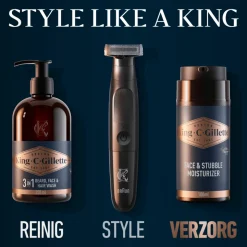 King C. Gillette Hydraterende Gezicht en Stoppelbaard Crème 100 ml
