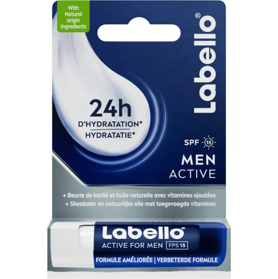Labello Lippenbalsem Blister Active For Men SPF15 4.8 gr