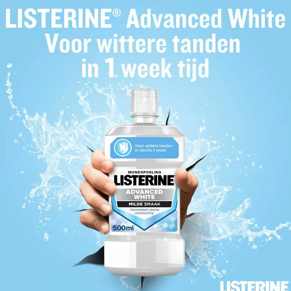 Listerine Mondwater Advanced White Mild 500 ml