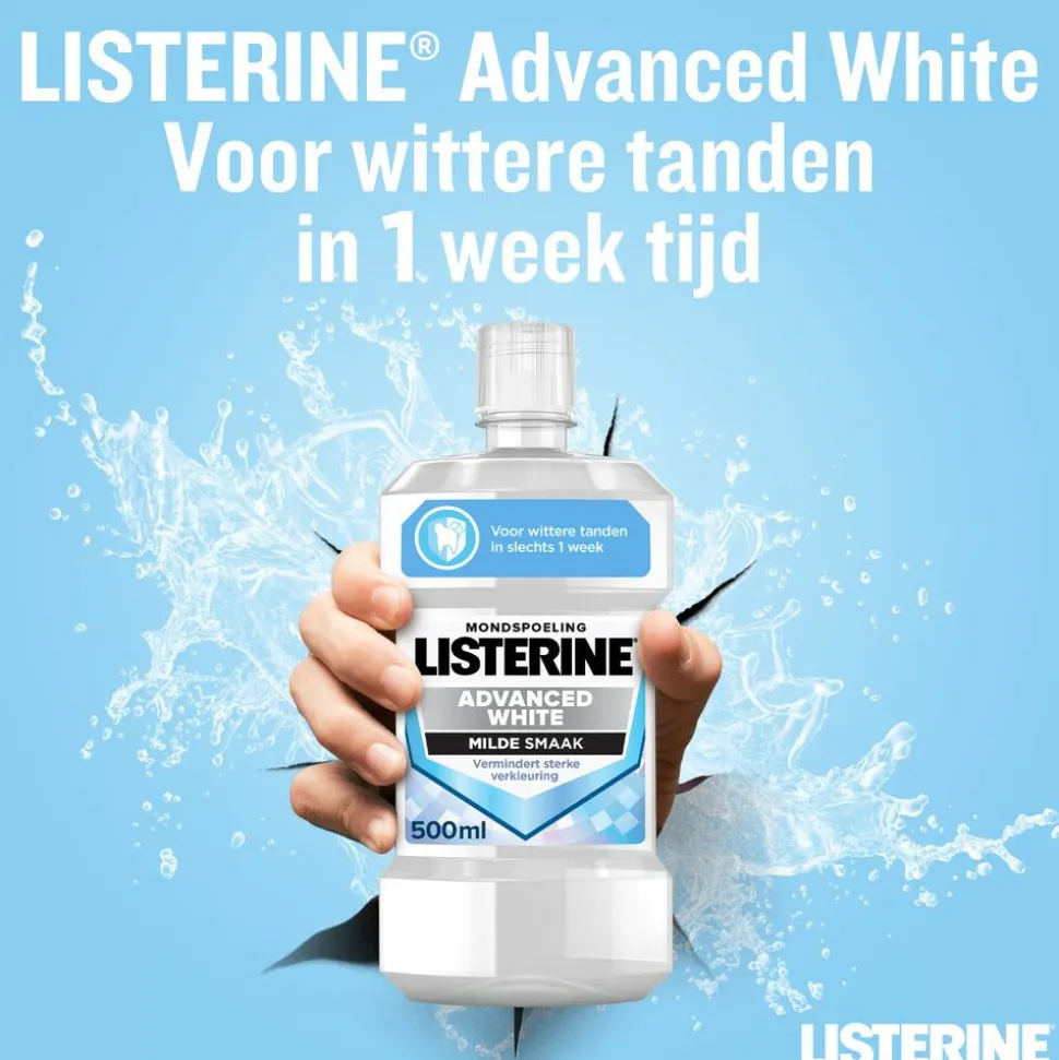 Listerine Mondwater Advanced White Mild 500 ml