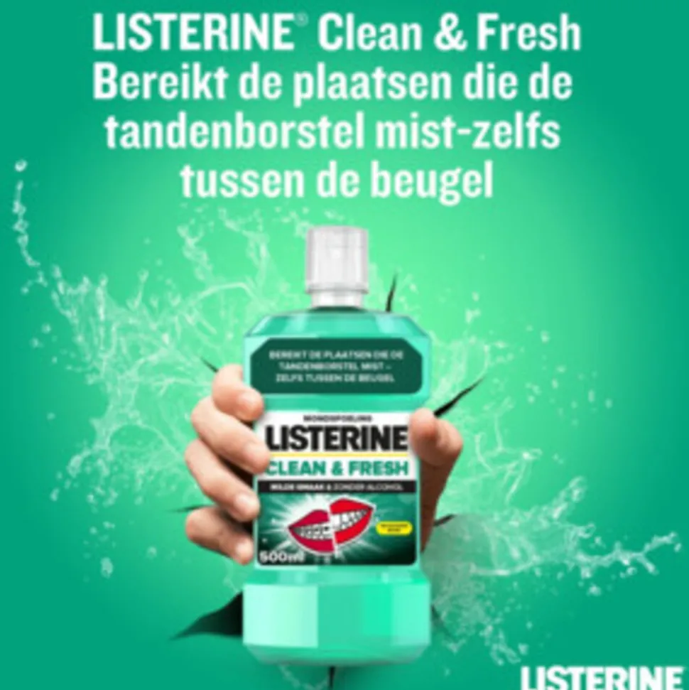 Listerine Mondwater Clean & Fresh zonder Alcohol 500 ml