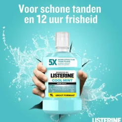 Listerine Mondwater Cool Mint Milde Smaak Zonder Alcohol 1 liter