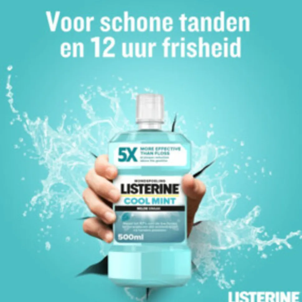 Listerine Mondwater Cool Mint Milde Smaak Zonder Alcohol 500 ml