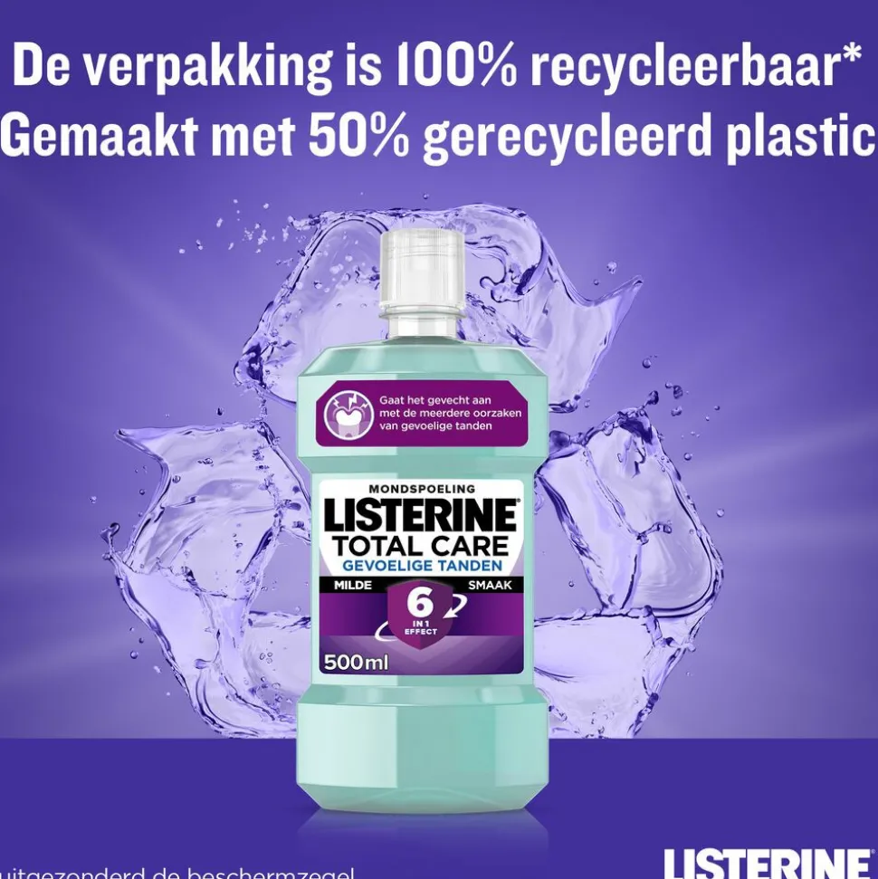 Listerine Mondwater Total Care Gevoelige Tanden 500 ml