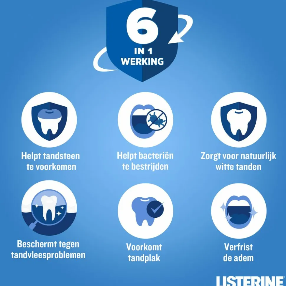 Listerine Total Care Bescherming Tegen Tandsteen 500 ml