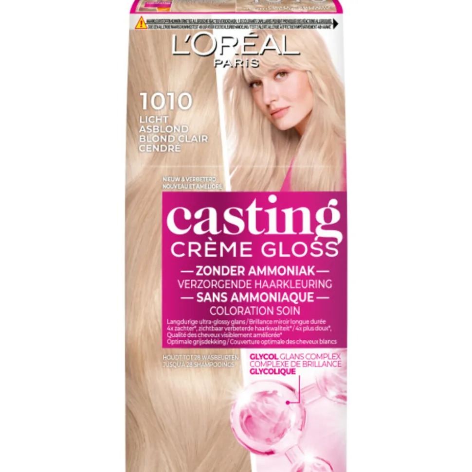 L'Oréal Casting Crème Gloss Semi-Permanente Haarkleuring 1010 Extra Licht Asblond