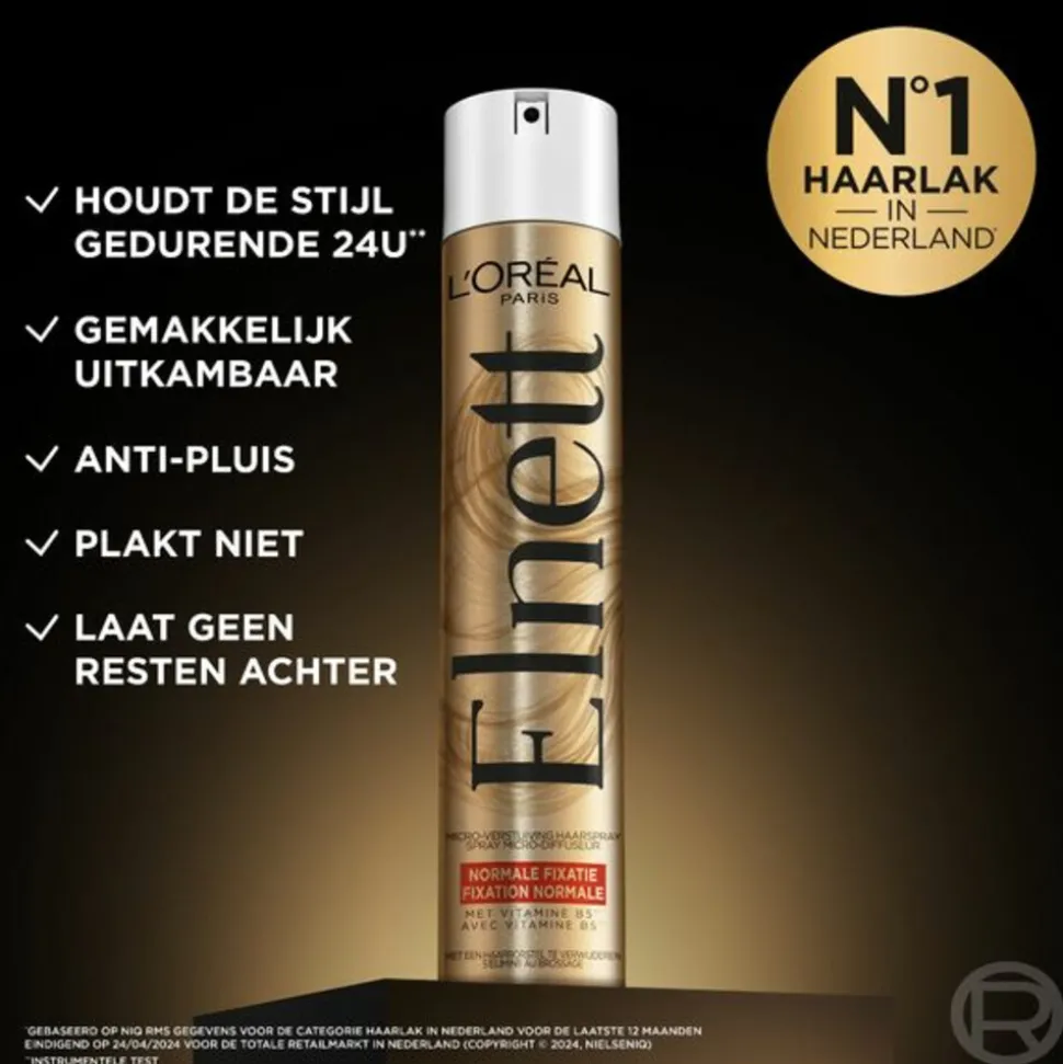 L'Oréal Elnett Satin Haarspray Normale Fixatie 200 ml