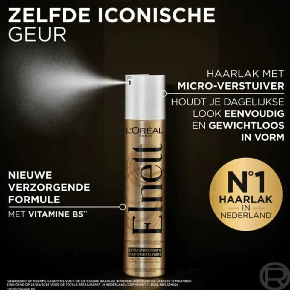 L'Oréal Elnett Satin Haarspray Extra Sterke Fixatie 400 ml