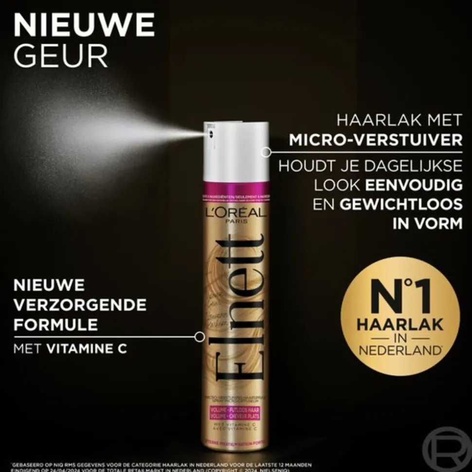 L'Oréal Elnett Satin Haarspray Volume Extra Sterk 200 ml
