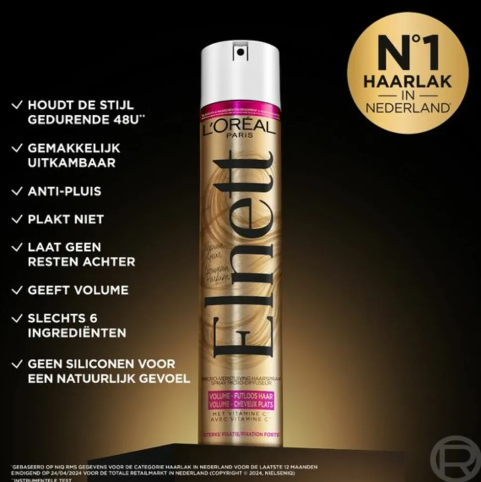 L'Oréal Elnett Satin Haarspray Volume Extra Sterk 200 ml