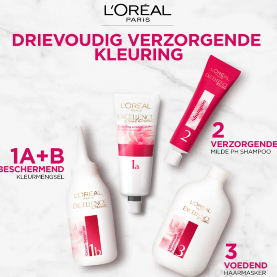 L'Oréal Excellence Crème Permanente Crèmekleuring 6 Donkerblond