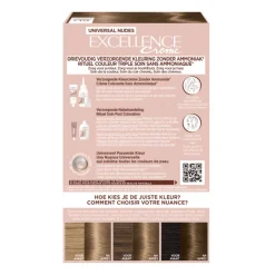L'Oréal Excellence Crème Universal Nudes Permanente Haarkleuring 6U Universeel Donkerblond