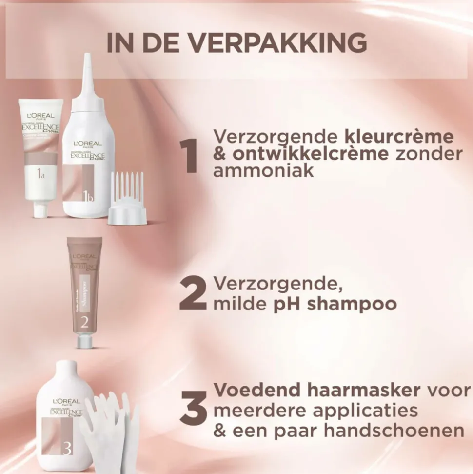 L'Oréal Excellence Crème Universal Nudes Permanente Haarkleuring 8U Universeel Lichtblond