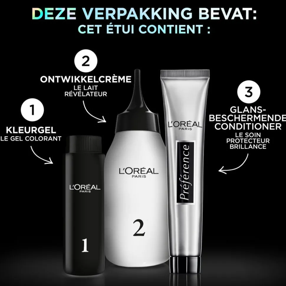 L'Oréal Preference Vivids Permanente Haarkleuring 10.112 Silver Grey