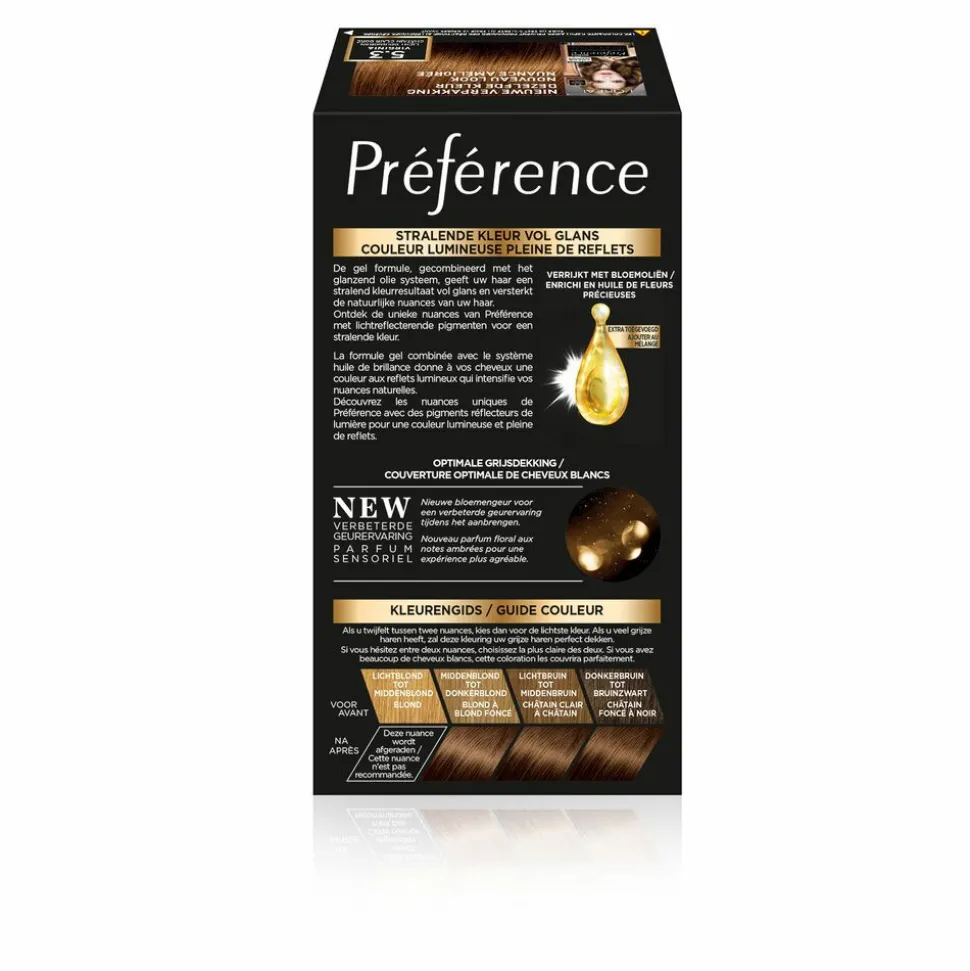 L'Oréal Préférence Permanente Haarkleuring 5.3 Licht Goudbruin
