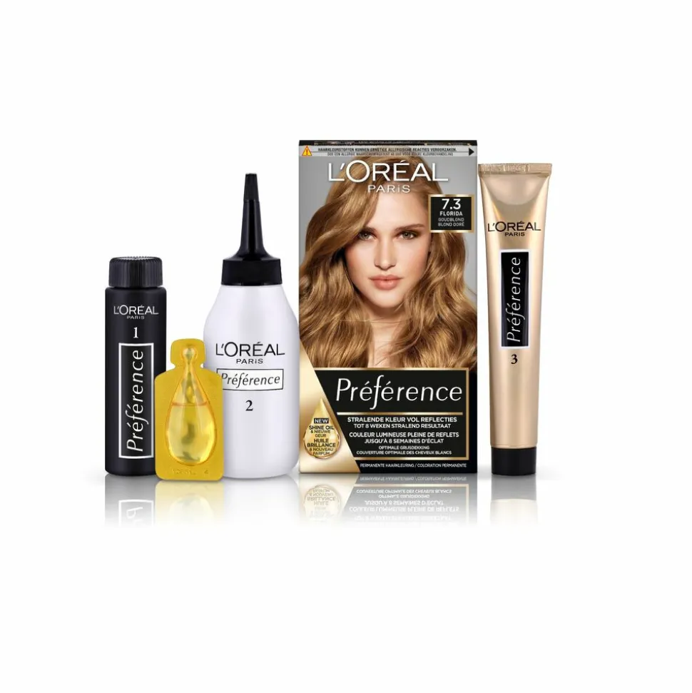 L'Oréal Préférence Permanente Haarkleuring 7.3 Goudblond