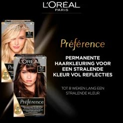 L'Oréal Préférence Permanente Haarkleuring 6.35 Donker Goud Mahonieblond