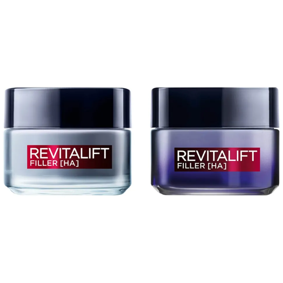 L'Oréal Revitalift Filler (HA) - Dagcrème 1x 50 ml & Nachtcrème 1x 50 ml - Pakket