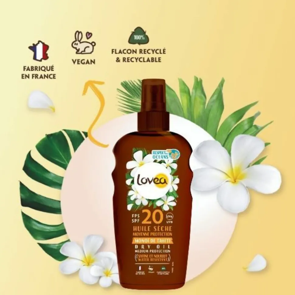 Lovea Sun Dry Oil Spray Zonnebrand SPF 20 150 ml