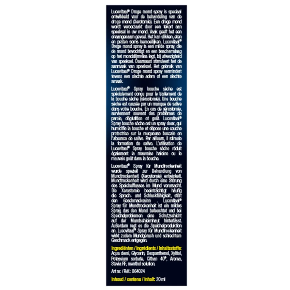 Lucovitaal Droge Mond Spray 20 ml