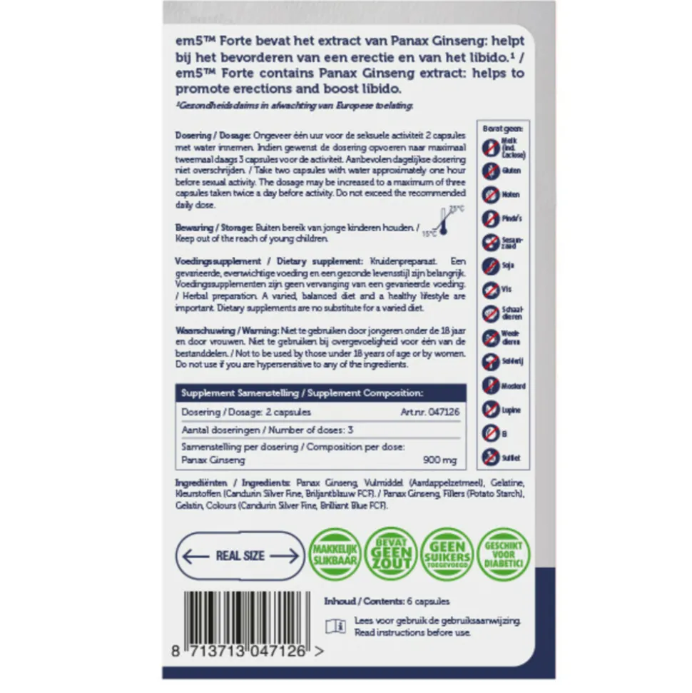 Lucovitaal Erectomedium Forte 6 capsules