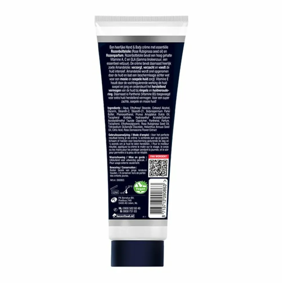 Lucovitaal Hand & Body Creme Rozen Wonder tube 100 ml