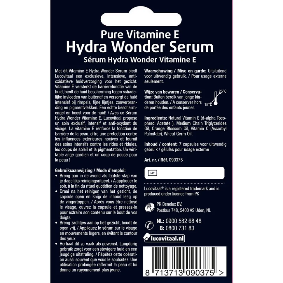 Lucovitaal Vitamine E Hydra Wonder Serum 7 Capsules