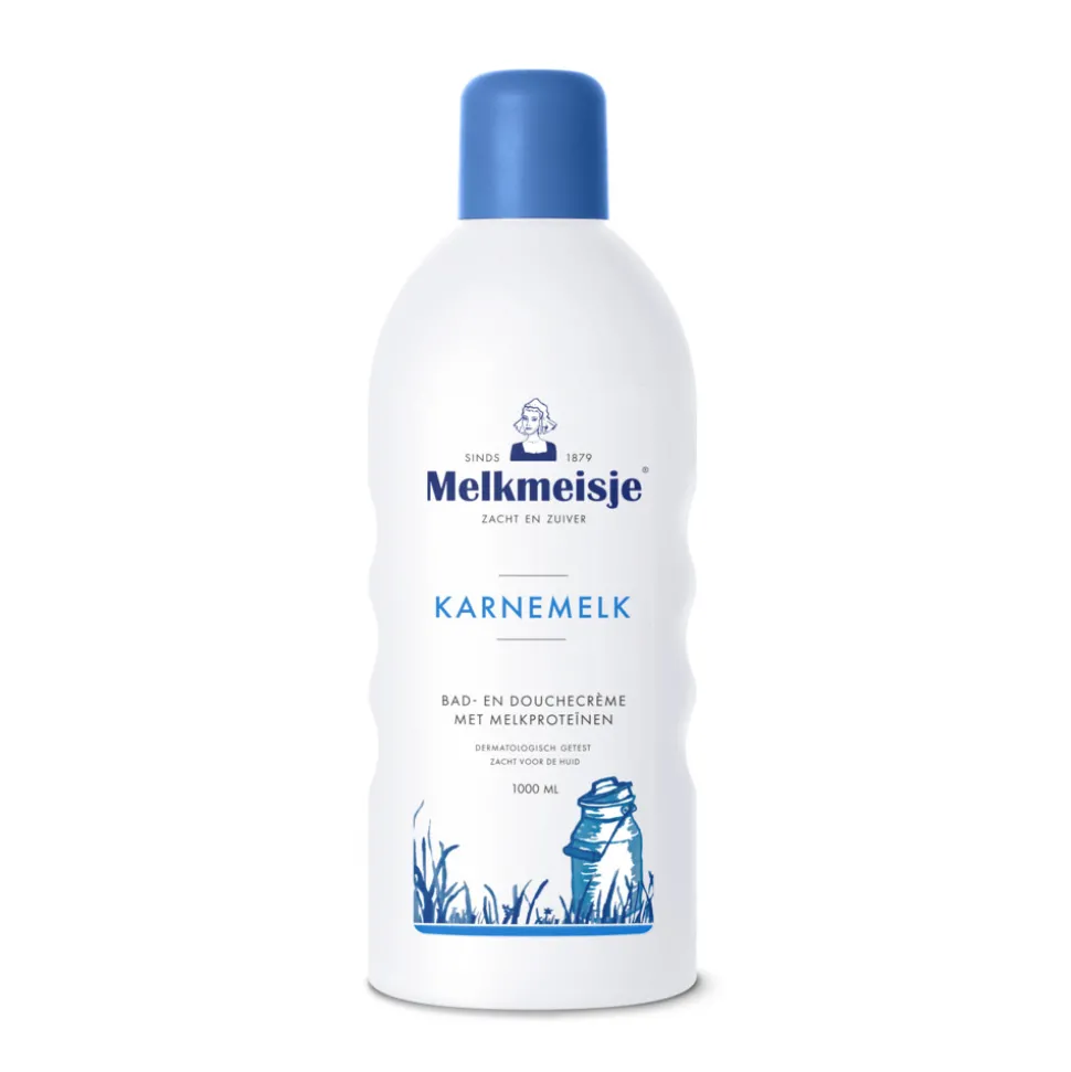 Melkmeisje Bad en Douche Crème Karnemelk 1000 ml
