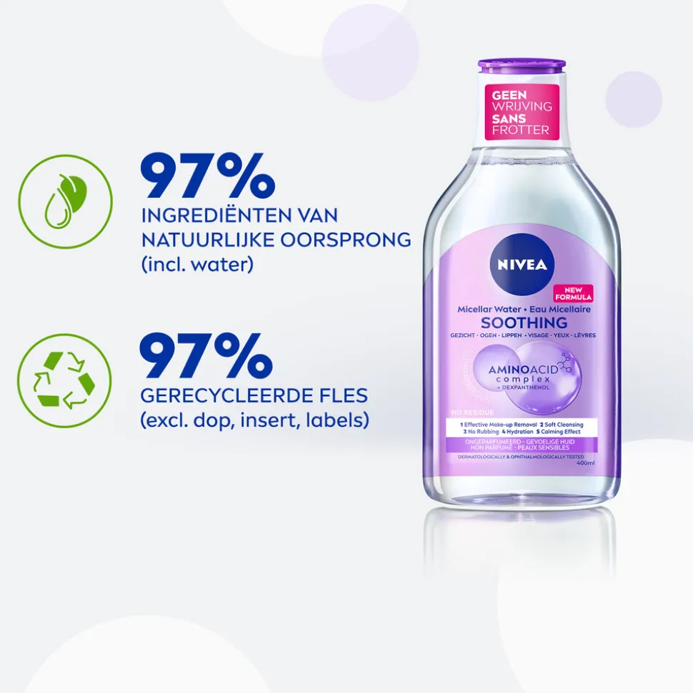 NIVEA 0% Residu Micellair Water Gevoelige Huid 400 ml