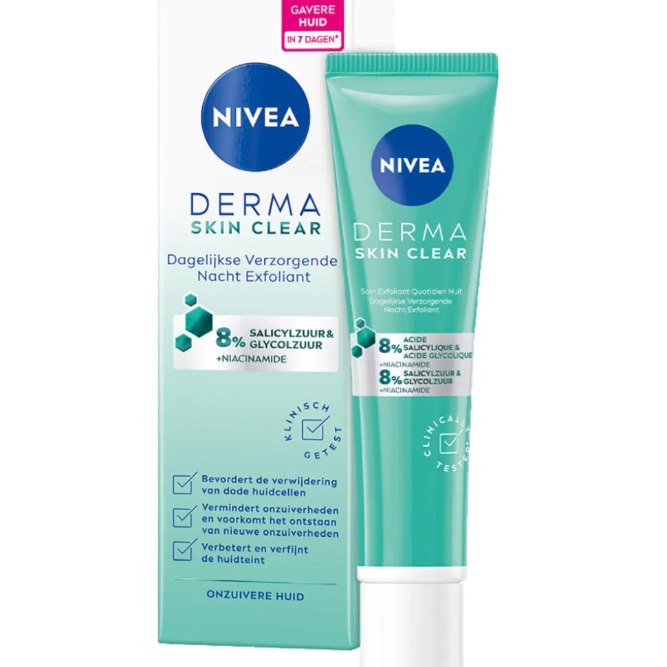 NIVEA Derma Skin Clear Nacht Exfoliant 40 ml