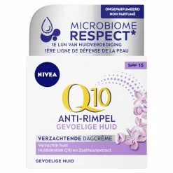 NIVEA Q10 Dagcrème Anti-Rimpel Gevoelige Huid SPF 15 50 ml