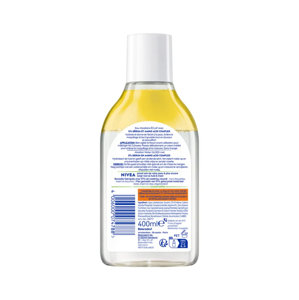 NIVEA Serum-Infused Micellair Water Glow 400 ml