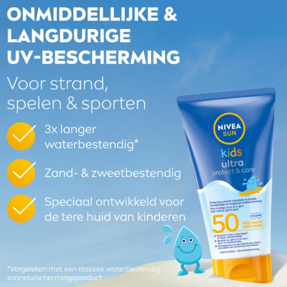 NIVEA Sun Protect & Hydrate Zonnecrème Kids Swim & Play SPF 50+ 150 ml