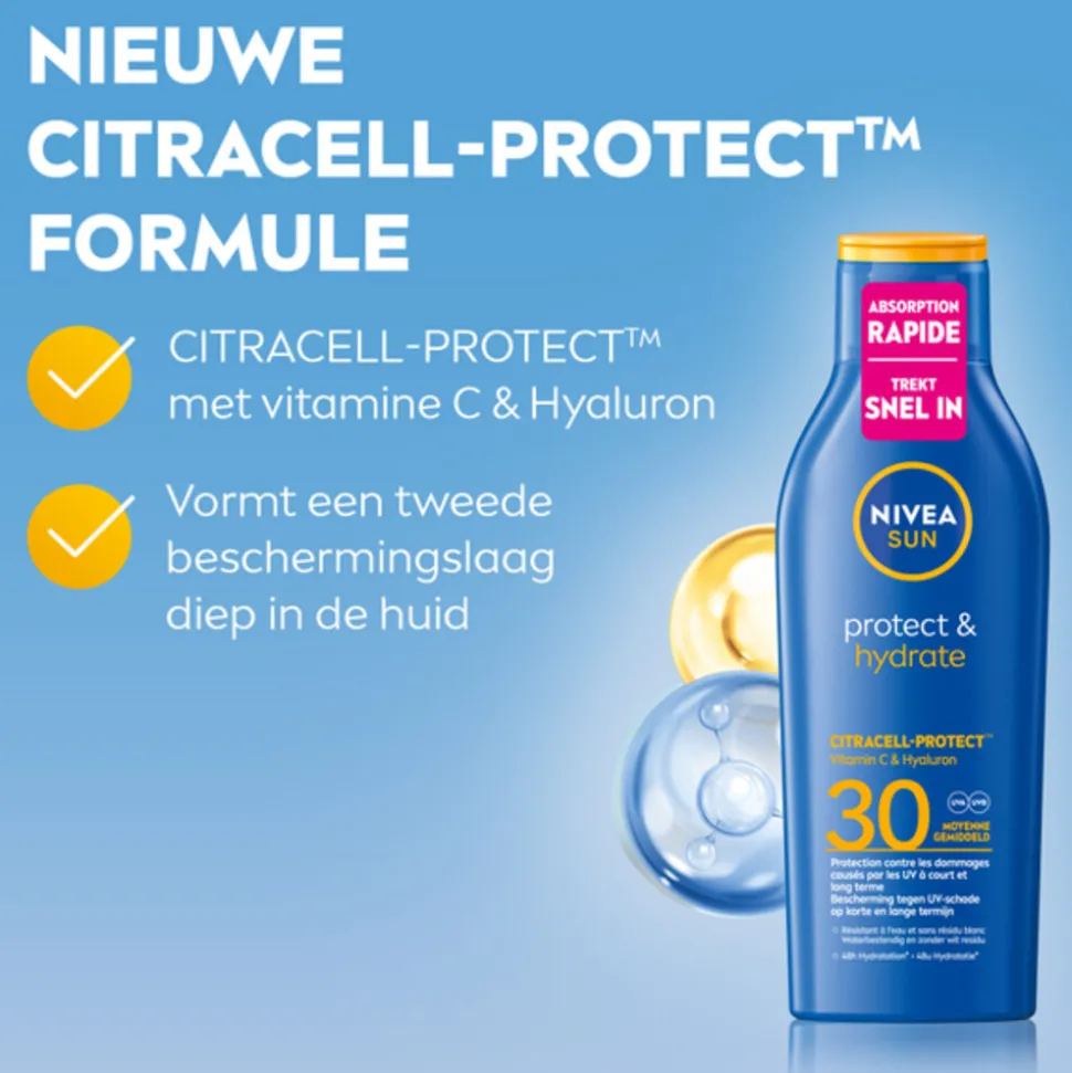 NIVEA Sun Protect & Hydrate Zonnemelk SPF 30 200 ml
