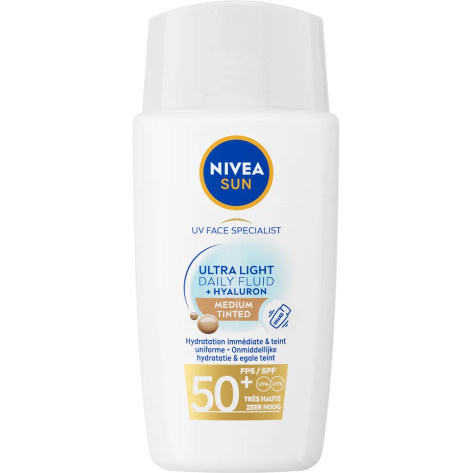 NIVEA Sun UV Face Specialist Ultra Light Daily Fluid Medium Tinted SPF 50+ 40 ml