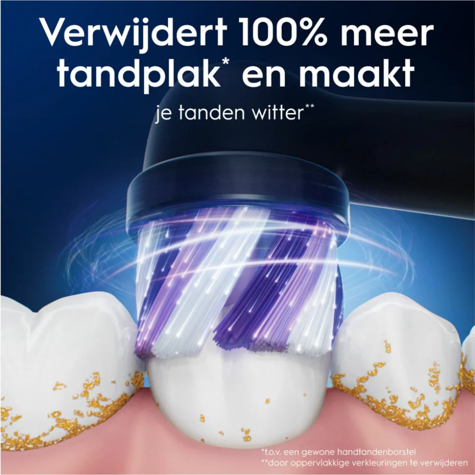 Oral-B Opzetborstels iO Radiant White Zwart 4 stuks