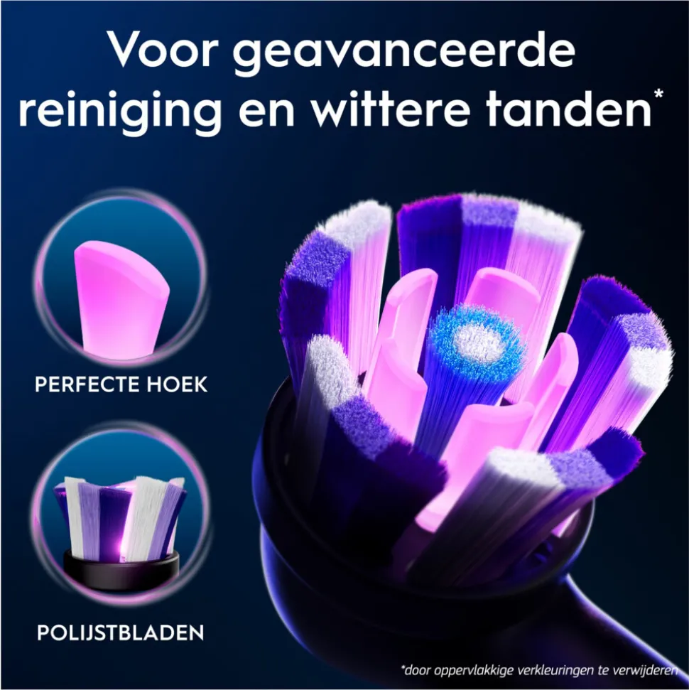 Oral-B Opzetborstels iO Radiant White Zwart 4 stuks