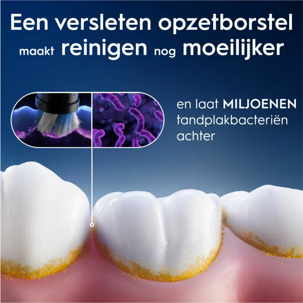 Oral-B Opzetborstels iO Radiant White Zwart 4 stuks