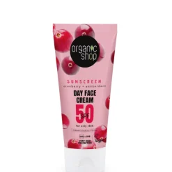 Organic Shop Zonnebrandcréme Gezicht SPF 50 Vette huid 50 ml