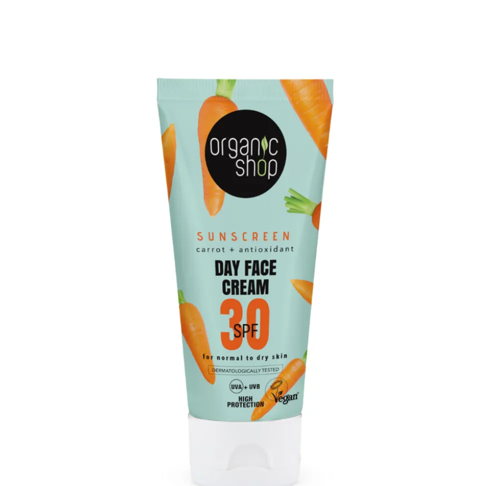 Organic Shop Zonnebrandcréme Gezicht SPF 30 Normale huid 50 ml